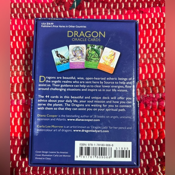 Dragon Oracle Cards Diana Cooper Artwork by Carla Lee Morrow 44 Complete Deck - Picture 5 of 5